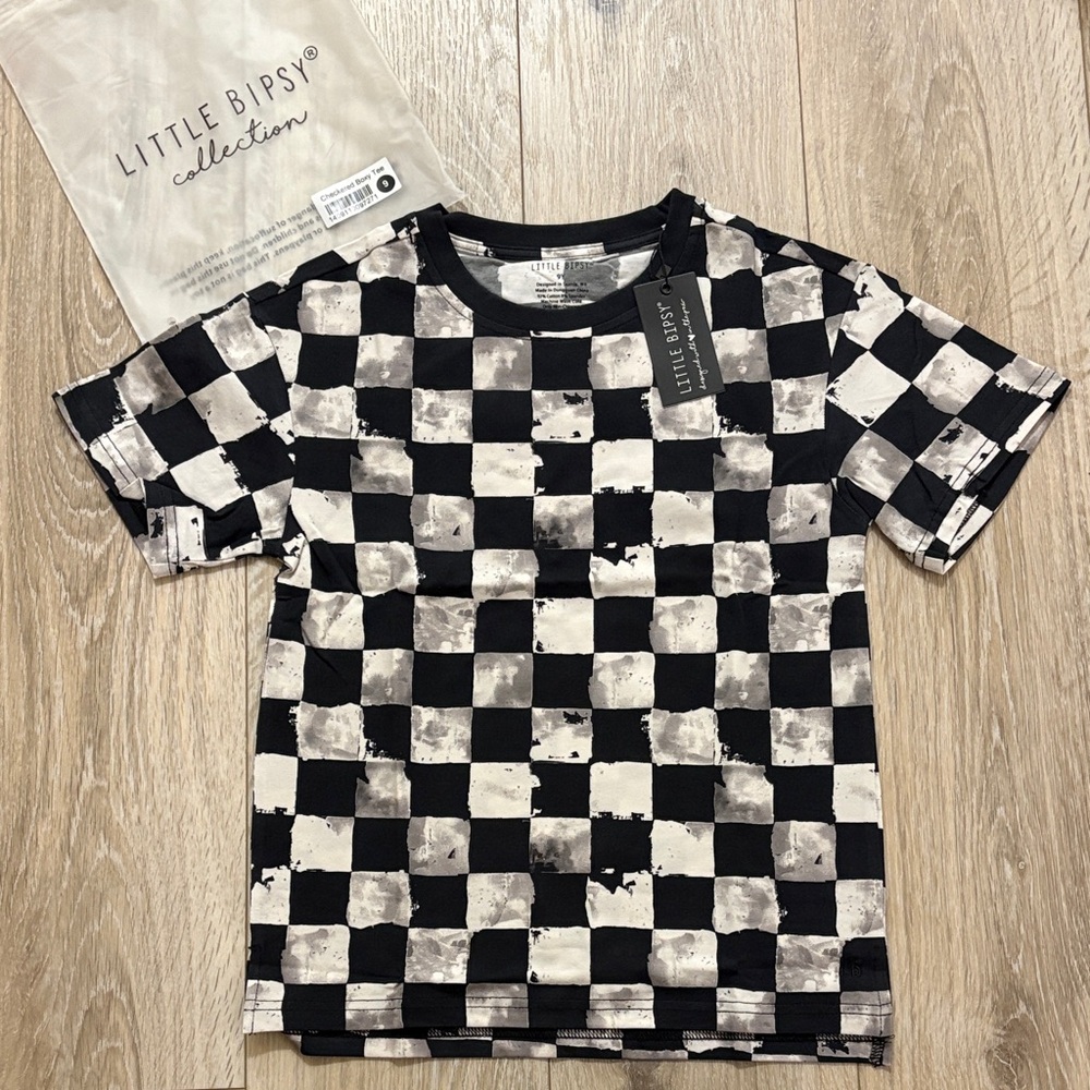Little Bipsy Checkered Boxy Tee